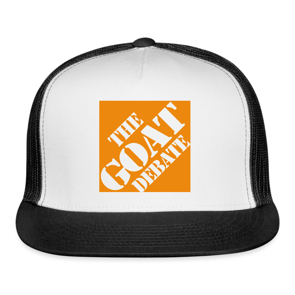 Tha GOAT Debate Trucker Cap - white/black