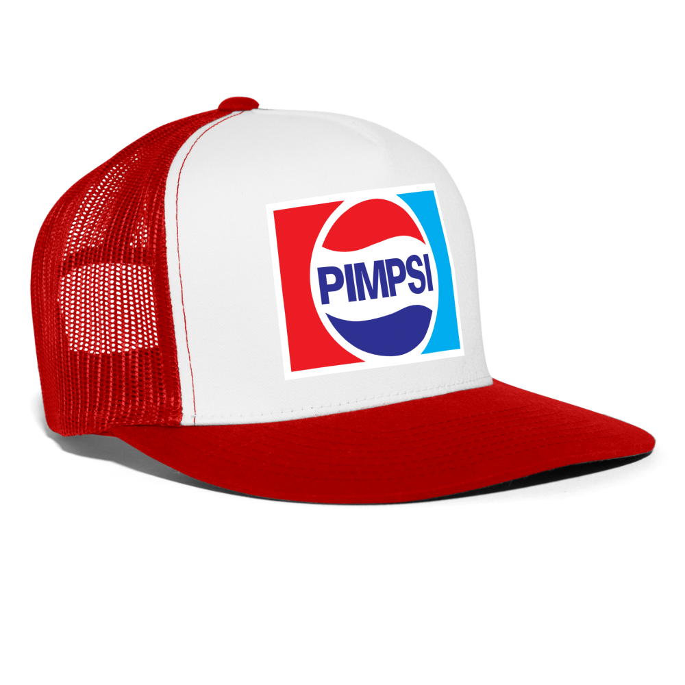 PIMPSI Trucker Cap - white/red